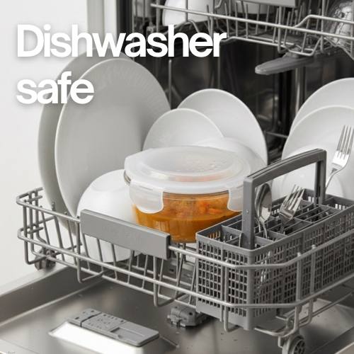 Glass Container - Set of 3 | Transparent, Microwave Safe, Leak Proof, Dishwasher Safe, Stain Free